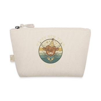 Highland Cow New Year's Eve 2026 Funny Party Hat - Organic Pouch - nature - Front