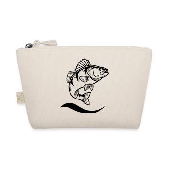 Springender Flussbarsch Angler Action - Bio-Täschchen - Natur - Vorne
