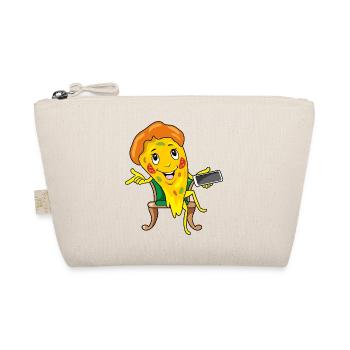 Cartoon slice of pizza takes orders - Organic Pouch - nature - Front