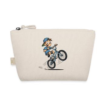 Hardly Bikeless Bike Pun Biker - Organic Pouch - nature - Front