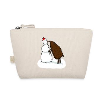 Snowman & Sheep - Organic Pouch - nature - Front