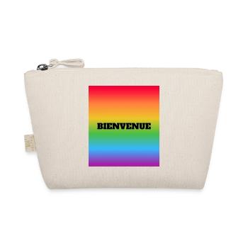 LGBT begrüßt Bienvenue auf Französisch – Regenbogen - Bio-Täschchen - Natur - Vorne