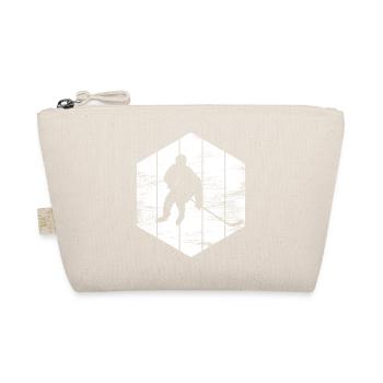 Eishockeyspieler Zeichnung - Organic Pouch - nature - Front