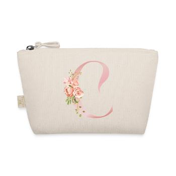 Q Blumenaquarell und Band - Bio-Täschchen - Natur - Vorne