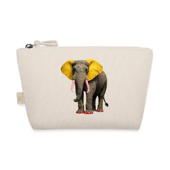 Elephant Diva: Pop Art Design with Colorful Accents - Organic Pouch - nature - Front