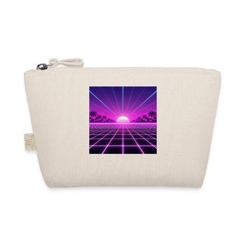Sunset Neon Retrogrid back to 90s - Organic Pouch - nature - Front