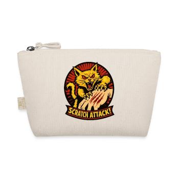Scratch Attack Angry Cat Claw Design - Organic Pouch - nature - Front