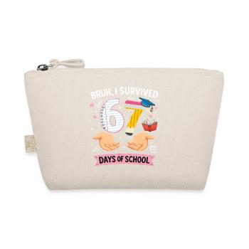 Bruh I survived 67 days of school - Organic Pouch - nature - Front