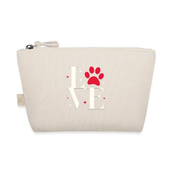 Love with a paw print - Organic Pouch - nature - Front