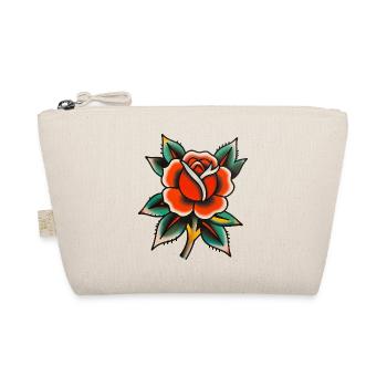 Classic Tattoo Rose - Organic Pouch - nature - Front