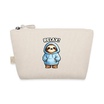 Relax Sloth Hoodie - Organic Pouch - nature - Front
