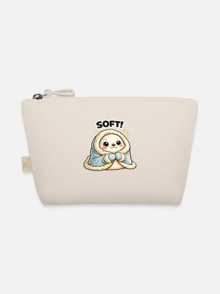Cuddly mascot in winter coat - Organic Pouch - nature - Front