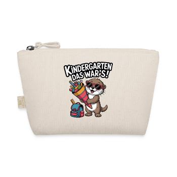 KINDERGARTEN DAS WAR'S! Jetzt Schulkind! - Bio-Täschchen - Natur - Vorne