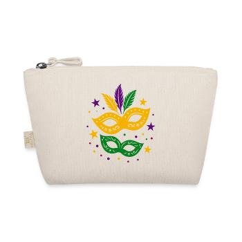 Karneval Masken mit Sternen & bunten Federn - Bio-Täschchen - Natur - Vorne