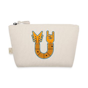 U-Shape Guitar & Rock Hand - Bio-Täschchen - Natur - Vorne