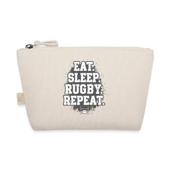 Essen, schlafen, Rugby wiederholen, wiederholen - Bio-Täschchen - Natur - Vorne