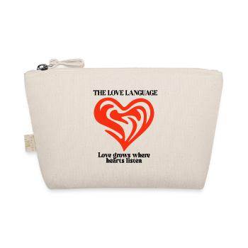 Abstract Red Heart - Organic Pouch - nature - Front
