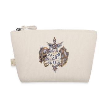 RPG Tabletop D20 Dice Gift Paladin - Organic Pouch - nature - Front