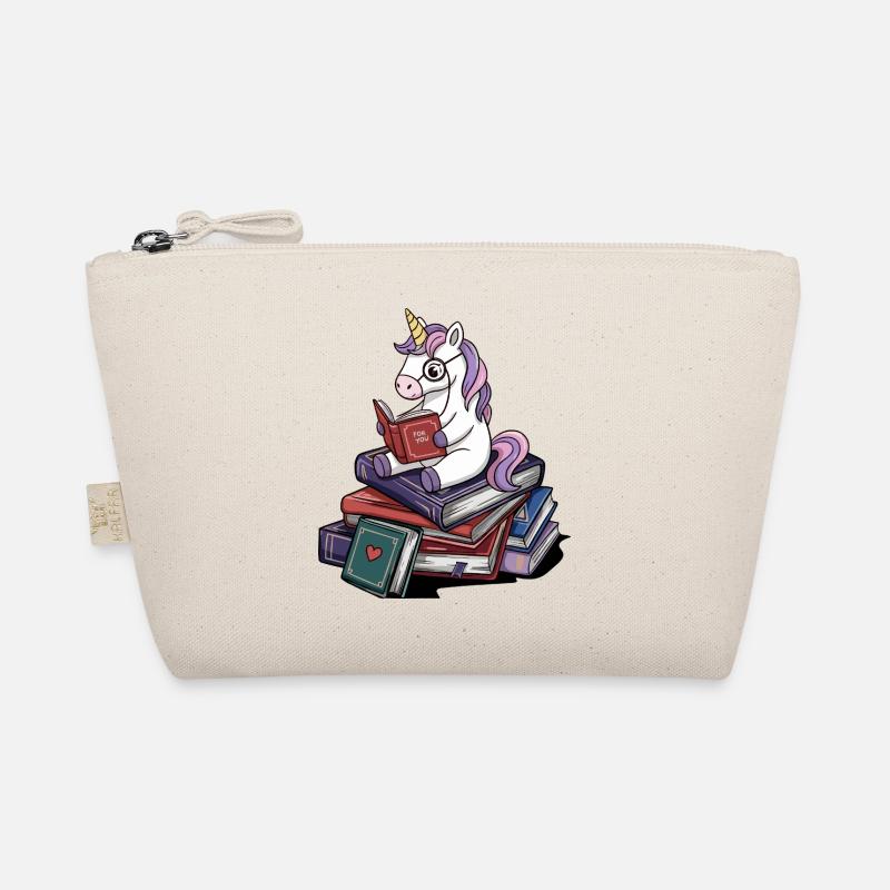 Bücherwurm-Einhorn-Magische Lesebücher Kunst Bio-Täschchen