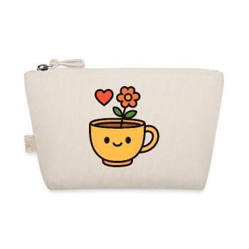 Blütenbecher Lächelnde Tasse - Bio-Täschchen - Natur - Vorne