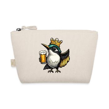 Kolibri Vogel Bier König - Bio-Täschchen - Natur - Vorne