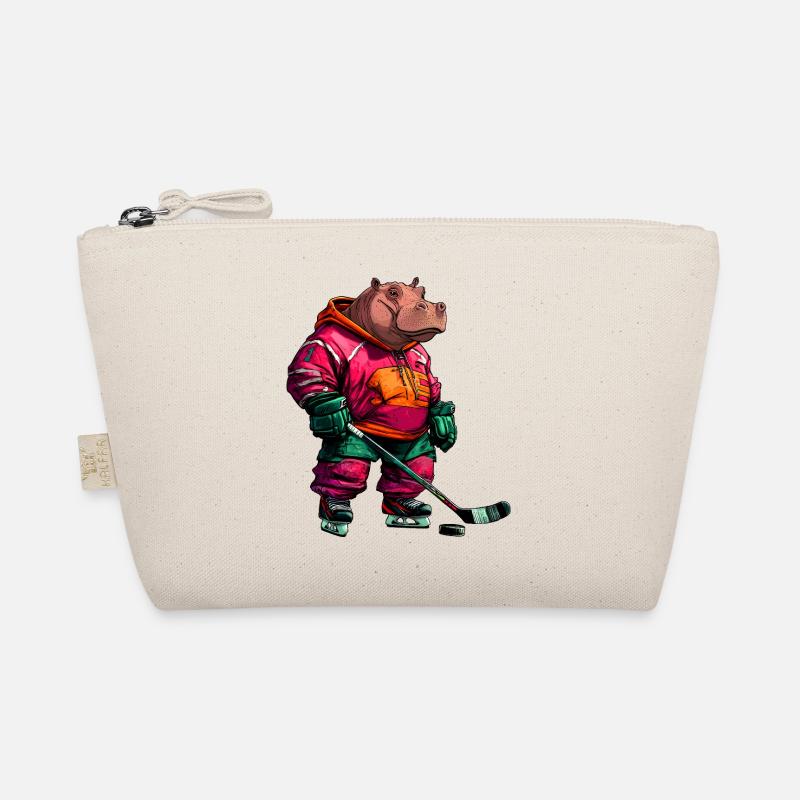 Nilpferde Eishockey Bio-Täschchen