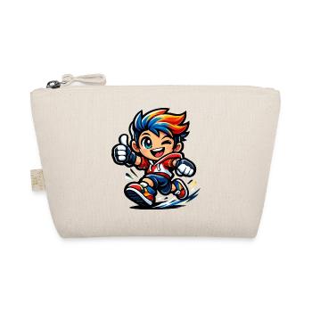 Colorful Rainbow Hero in Action - Organic Pouch - nature - Front
