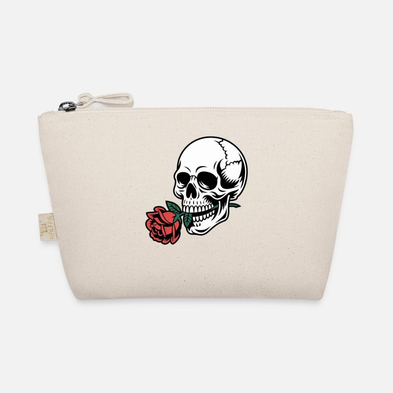 Rockabilly Skull – Rose Statement Gothic Love Bio-Täschchen