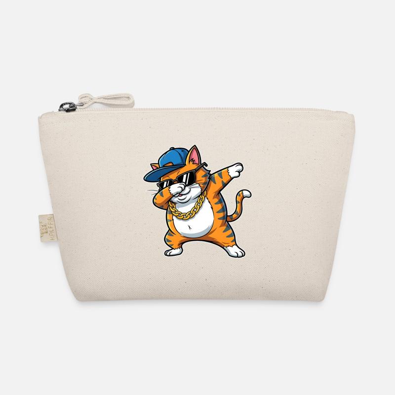 Dabbing Katze Cool Hip Hop Cartoon Bio-Täschchen