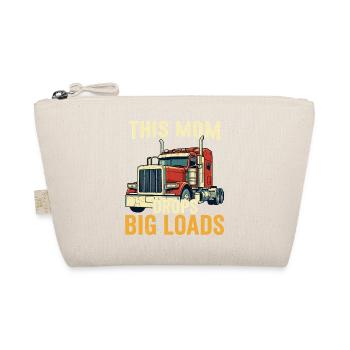 Trucker Mother Semi Truck Driver Mom - Organic Pouch - nature - Front