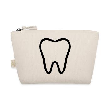Tooth, Teeth, Dentist Gift - Organic Pouch - nature - Front