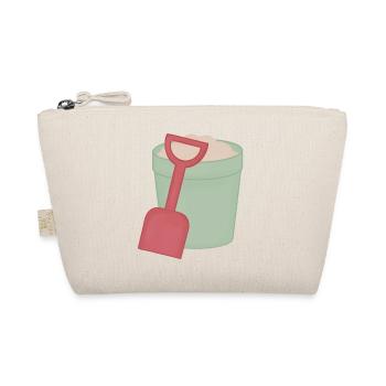 Sandkasten Schaufel Motiv - Bio-Täschchen - Natur - Vorne