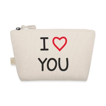 I ❤️ You – Doux Love Text Design - Trousse biologique - nature - Devant
