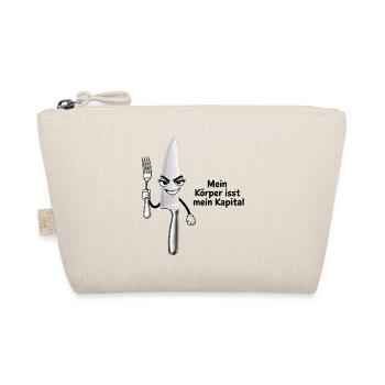 Freches Küchenmesser-Motiv - Bio-Täschchen - Natur - Vorne