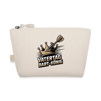 Dart König Papa Vatertag Geschenk Shirt 2026 - Bio-Täschchen - Natur - Vorne