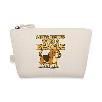 Beagle-Leben besser mit einem Beagle - Bio-Täschchen - Natur - Vorne