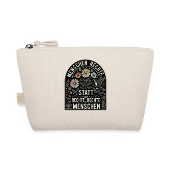 Geschenk für Menschenrechte Aktivisten Blumenmotiv - Bio-Täschchen - Natur - Vorne
