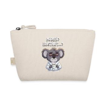 Morgenmuffel Schlafshirt Lustiger Kaffee Koala - Bio-Täschchen - Natur - Vorne
