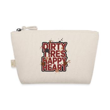 Dirty Tires Happy Heart Off-Road Design - Organic Pouch - nature - Front