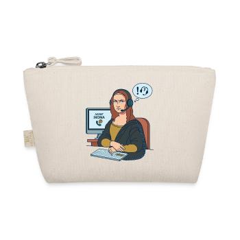 Mona Lisa Agent Humor Office Everyday - Organic Pouch - nature - Front