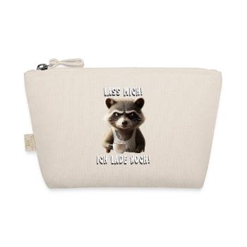 Waschbär Spruch für Gamer & Morgenmuffel Kaffee - Bio-Täschchen - Natur - Vorne