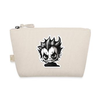 Spiky Skull Chibi - Organic Pouch - nature - Front