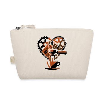 Steampunk Coffee Cycling Mindscape - Organic Pouch - nature - Front