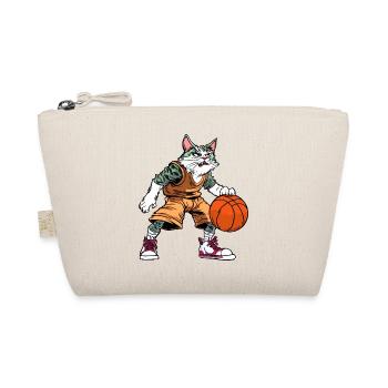 Katzen Basketball - Bio-Täschchen - Natur - Vorne