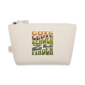 Gute Leute - Schwer zu finden Retro Shirt  - Bio-Täschchen - Natur - Vorne