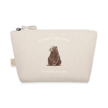 My Sweet Capybara – Aesthetic LineArt Design - Organic Pouch - nature - Front