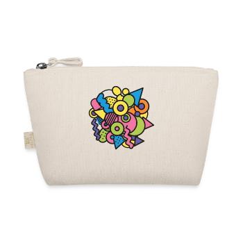 Colorful Memphis Shapes Retro Pop Art Design 90s - Organic Pouch - nature - Front