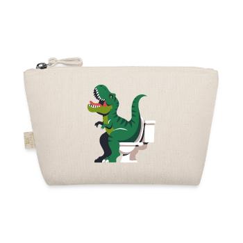 Dinosaure rugissant sur les toilettes - Trousse biologique - nature - Devant