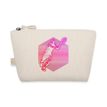 Geschenkidee für einen Tennis mit Tennis - Bio-Täschchen - Natur - Vorne