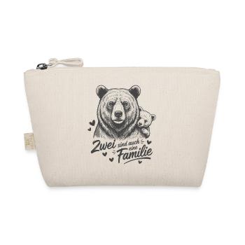Bär Papa & Kind Baby - Zwei sind auch eine Familie - Bio-Täschchen - Natur - Vorne